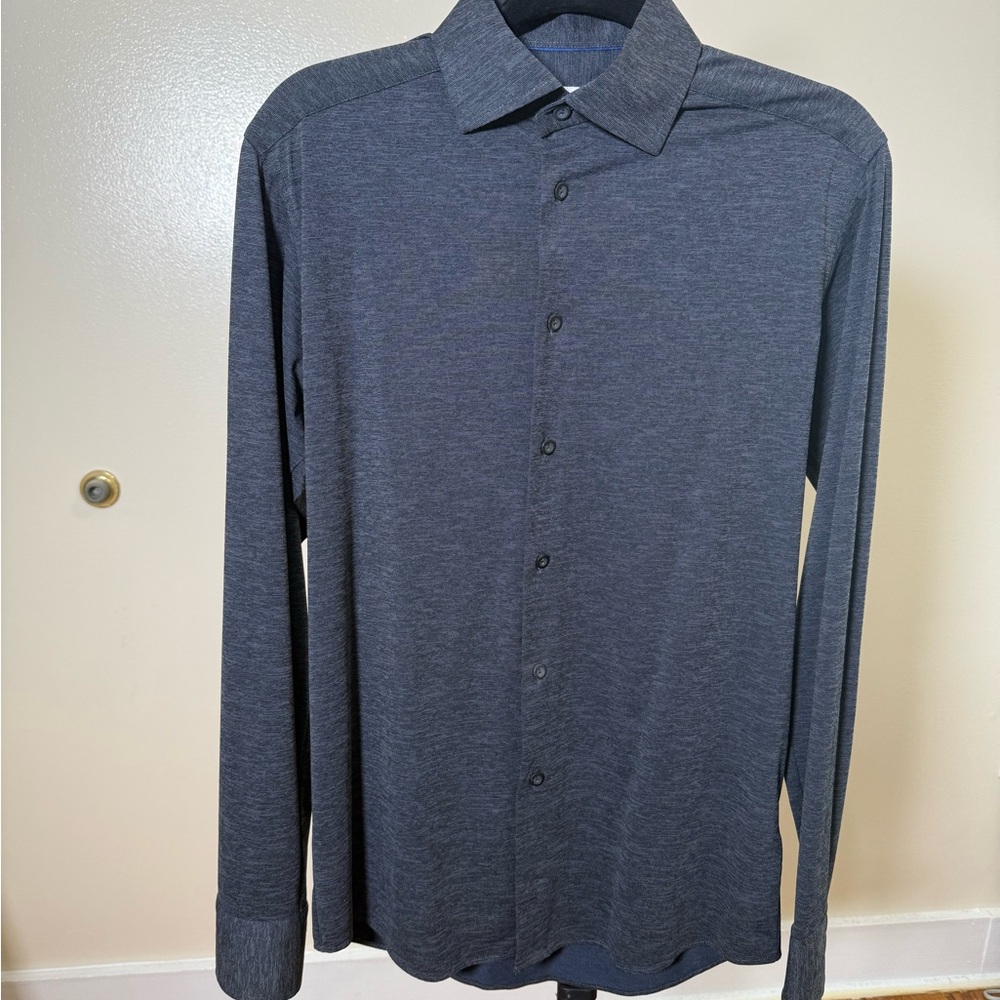 Eton Dark Gray Casual Button-Down Shirt